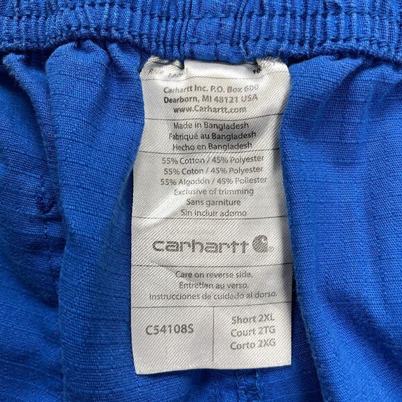 Carhartt Scrub Casual Pants Mens 2XL Royal Blue Straight Leg Elastic Waist 43x27 - Picture 3 of 13